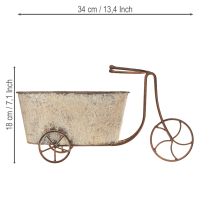 gjenstander Plantesykkel blomsterpotte sykkel rustgrå 34×16×18cm