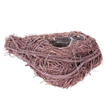 gjenstander Hjerteformet skål med grener og folieinnlegg til blomsteroppsatser, 14 cm, 2 stk.