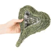 gjenstander Naturlig plantehjerte til blomsterdekorasjon med folie, 25 cm