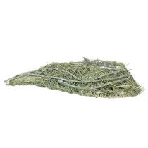 gjenstander Hjerteformet bolle laget av naturlig gress med plantefolie, 38 cm