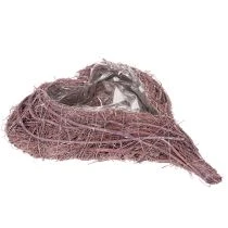 gjenstander Hjerteformet bolle laget av kvister med folieinnlegg, 37 cm