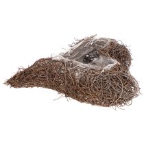 gjenstander Hjerteformet blomsterkasse laget av kvister med folie, 20 cm, 2 stk.