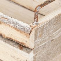 gjenstander Plantekar Trebark Naturhåndtak L29cm/23cm Sett 2stk