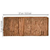 gjenstander Treplantekasse avlang blomsterkasse av furubark 27×10 cm
