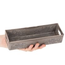 gjenstander Kompakt rektangulært brett, allsidig bruk for dekorasjon og planting, 23 cm