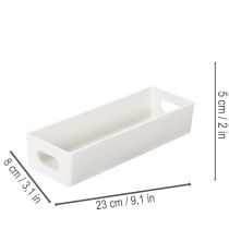 gjenstander Rektangulært brett med håndtak for oppbevaring og borddekorasjon, 32 cm