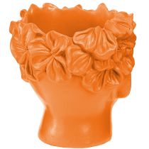 gjenstander Plantehode Plantekar Bust Plantepotte Oransje 13,5×13×14cm