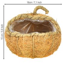 gjenstander Plantekurv gresskar med folie høstdekorasjon oransje Ø18cm H15cm
