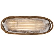 gjenstander Plantekurv med håndtak, oval brun 57/50/42cm, sett med 3 stk