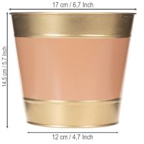 gjenstander Metallpotte/blomsterpotte, Ø17 cm H14,5 cm, 4 stk.
