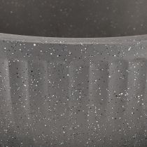 gjenstander Blomsterpotte i plast med riller antrasitt Ø30 cm