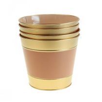 gjenstander Plantekar blomsterpotte metall cachepotte Ø17cm H14,5cm 4stk