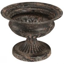 gjenstander Plantekopp Kalk Antikk Look Sort Brun Ø20cm H15cm