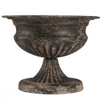 gjenstander Plantekopp Kalk Antikk Look Sort Brun Ø20cm H15cm