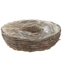 gjenstander Planteringer i trerotting, naturgrå, Ø40/45 cm, sett med 2.