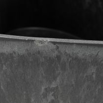 gjenstander Blomsterskål hjerte dekorativ plastskål antrasitt 13 × 16 × 6,5 cm