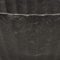 gjenstander Planteskål med riller, plantebåt, antrasitt, 24 cm