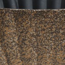 gjenstander Planteskål med riller oval antrasittgull 41,5 × 16 × 16 cm