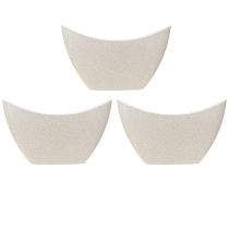 gjenstander Plantebåt pynteskål plast beige 20×9cm H12cm 3stk