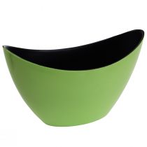 gjenstander Plantebåt grønn dekorativ skål oval 20cmx9cmx12cm