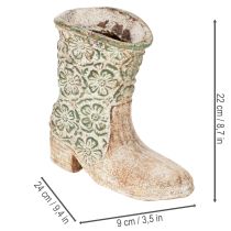 gjenstander Blomsterpotte cowboystøvel plantesko vintage blomstermønster 24cm