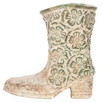 gjenstander Blomsterpotte cowboystøvel plantesko vintage blomstermønster 24cm