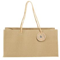 gjenstander Planteposer papir naturribb 24x12x12cm 8 stk