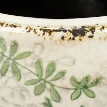 gjenstander Keramisk blomsterpotte med blomstermønster, romdekorasjon, 18 cm