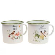 gjenstander Plantekopp Emaljekopp for planting sier Ø11cm