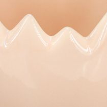 gjenstander Eggformet blomsterpotte med brutt kant for kreativ plassering i vinduskarmer og på bord, 9 cm, 3 stk.