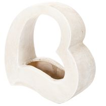 gjenstander Hjerteformet dekorasjon for planting og blomsteroppsatser, åpen design, moderne hjerteform, 19 cm