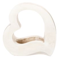 gjenstander Hjerteformet dekorasjon for planting og blomsteroppsatser, åpen design, moderne hjerteform, 19 cm