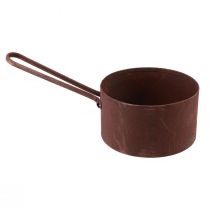 gjenstander Plantekrukke metall planter rustpanne dekorasjon Ø20cm H11cm