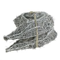 gjenstander Hvit vinrankeplantehjerte 30x23cm begravelsesdekorasjon 2-delt sett gravdekorasjon