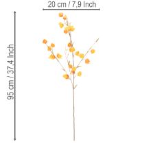gjenstander Kunstig kinesisk lanterneplante, Physalis-gren med blomster, 95 cm