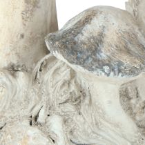 gjenstander Soppdekorasjon støpt stein grå hvitvasket 21,5 × 18 × 22 cm