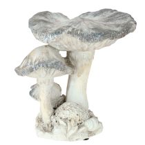 gjenstander Soppdekorasjon støpt stein grå hvitvasket 21,5 × 18 × 22 cm