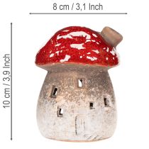gjenstander Sopphus Fyrhus Dekorativ Figur Fluesopp med Peis 10cm 2 stk