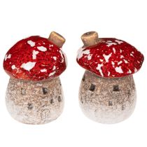 gjenstander Sopphusdekorasjon Miniatyr Fluesopp 6 cm 2 stk