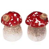 gjenstander Sopphusdekorasjon Miniatyr Fluesopp 6 cm 2 stk