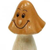 gjenstander Dekorsopp keramikkbrune høstdekorasjonsfigurer Ø6cm H10,5cm 3 stk.