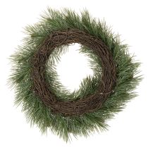 gjenstander Kunstig krans av furukvistar med små kongler, 40 cm