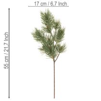 gjenstander Kunstig furukvist som dekorativ grangren, 55 cm, 3 stk.