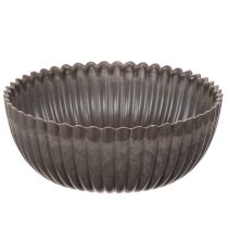 gjenstander Ribbet bolle, antrasitt, dekorativ bolle, rund, 15 cm, 2 stk.
