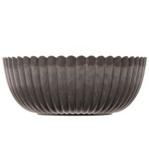 gjenstander Ribbet bolle, antrasitt, dekorativ bolle, rund, 15 cm, 2 stk.