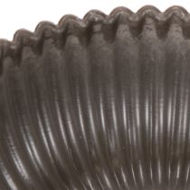 gjenstander Ribbet bolle, antrasitt, dekorativ bolle, rund, 15 cm, 2 stk.