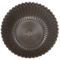 gjenstander Ribbet bolle, antrasitt, dekorativ bolle, rund, 15 cm, 2 stk.