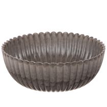 gjenstander Rund, rillet skål, dekorativ beholder for blomsteroppsatser, 20 cm, 2 stk.