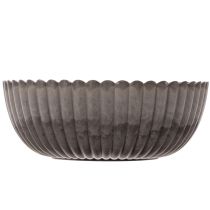 gjenstander Rund, rillet skål, dekorativ beholder for blomsteroppsatser, 20 cm, 2 stk.