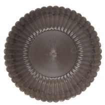 gjenstander Rund, rillet skål, dekorativ beholder for blomsteroppsatser, 20 cm, 2 stk.